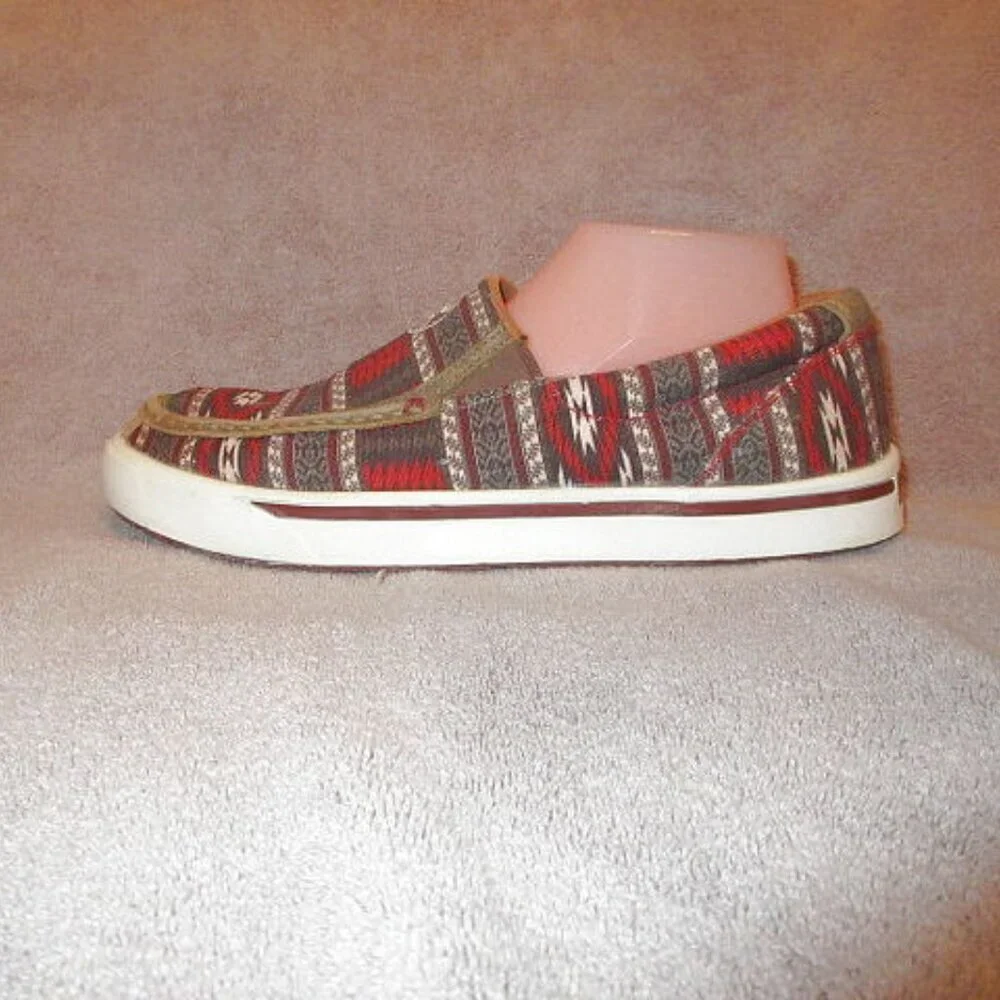 Twisted X Hooey Mens Slip On Loafer Size 10 Aztec Nomad Bomber Comfort Shoe EUC